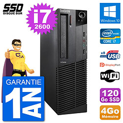 PC Lenovo ThinkCentre M92p SFF Intel i7-2600 RAM 4Go SSD 120Go Windows 10 Wifi - Occasion