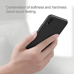 Wewoo Coque en TPU texturée 3D en nylon pour iPhone XR (Noir) pas cher