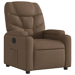 Maison Chic Fauteuil inclinable,Fauteuil luxe de relaxation Marron Tissu -MN73613