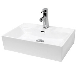 Ecd Germany Lavabo 415 x 360 x 130 mm en céramique blanche