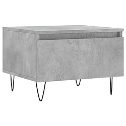 vidaXL Table basse gris béton 50x46x35 cm bois d'ingénierie