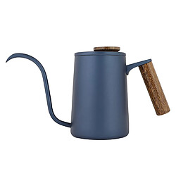 Bouilloire à Café à Long Bec Cafetière à Col De Cygne En Acier Inoxydable Bleu 350ml