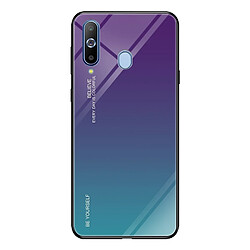 Wewoo Coque Pour Galaxy A8s Gradient Color Glass Case Violet