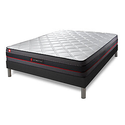 Somness Ensemble 180x200 matelas REGEN à mémoire de forme + sommier kit noir