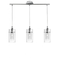 Searchlight Barre Duo1, en chrome et verre, 3 ampoules