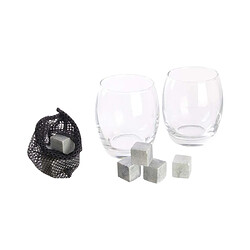 Saveurs Et Degustation Coffret 2 verres et pierres à whisky.