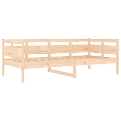 Avis vidaXL Lit de jour sans matelas bois de pin massif 90x190 cm