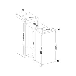 Avis Fagor Réfrigérateur encastrable 1 porte FAB4202, 197 litres, Tout utile, niche 122 cm