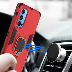 Avizar Coque Oppo Reno 4 Pro 5G Hybride Antichoc Bague Métallique Support Vidéo rouge pas cher