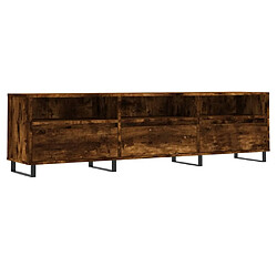 Maison Chic Meuble TV scandinave - Banc TV pour salon chêne fumé 150x30x44,5 cm bois d'ingénierie -MN38081