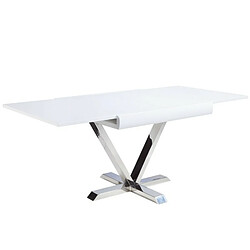 Paris Prix Table d'Appoint Extensible Emery 90-180cm Blanc