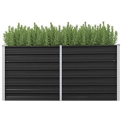 vidaXL Lit surélevé de jardin Anthracite 160x40x77 cm Acier galvanisé