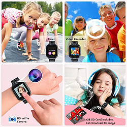 Avis Chrono Montre Connectée Enfant 14 Jeux-MP3 Musique, Vidéo Caméra Montre Connectée pour Enfant SOS Appels Téléphoniques Réveil Calculatrice Smartwatch Enfant Filles Garçons Cadeau avec 1GB SD Card(noir)