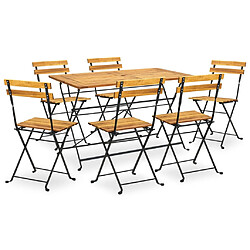 vidaXL Ensemble à manger d'extérieur pliable 7pcs Bois d'acacia solide