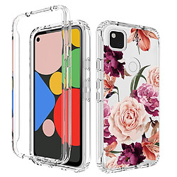 Coque en TPU anti-chute pour votre Google Pixel 4a - fleur mauve