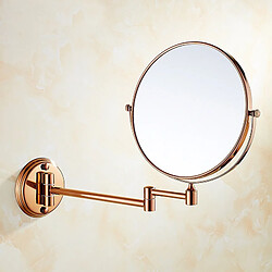 Acheter Universal Luxe or rose extensible 8 pouces miroir miroir 360 degrés double mur monté miroir