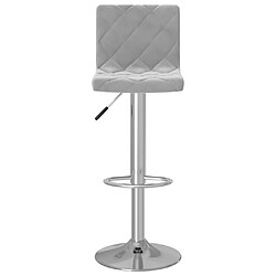 Avis vidaXL Tabourets de bar lot de 2 Gris clair Velours