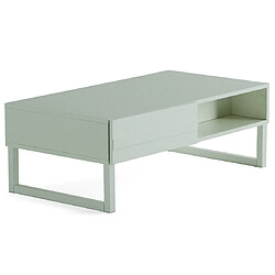 Bestmobilier Sofia - table basse - vert sauge mat - 110 cm