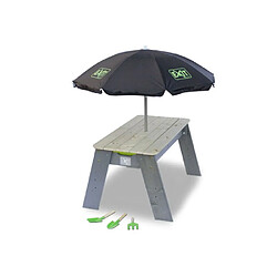 EXIT Aksent Table bac a sable et a eau L + Parasol + Outils de jardin