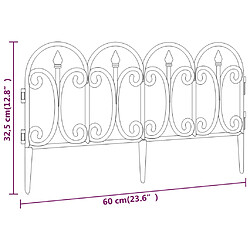 vidaXL Bordures de pelouse 17 pcs Blanc 10 m PP pas cher