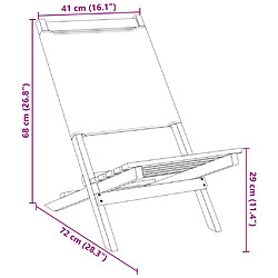 Acheter vidaXL Chaises de jardin pliantes lot de 4 tissu et bois massif