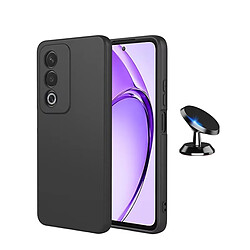 Kit Support Voiture Magnétique + Housse En Silicone Liquide Phonecare Compatible avec Oppo A80 5G - Noir