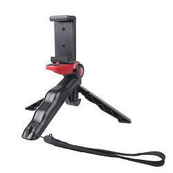 Wewoo Support Holder rouge pour GoPro HERO 4/3 / 3+ / SJ4000 / SJ5000 / SJ6000 Sports DV / appareil photo numérique / iPhone, Galaxy et autre téléphone mobile Poignée de main portable / Mini trépied Steadicam Courbe avec clip droit