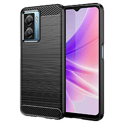 Htdmobiles Coque pour Oppo A77 5G / A57 4G / 5G / Realme Narzo 50 5G - housse etui silicone gel carbone + verre trempe - NOIR