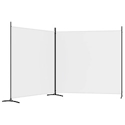 Acheter vidaXL Cloison de séparation 2 panneaux Blanc 348x180 cm Tissu