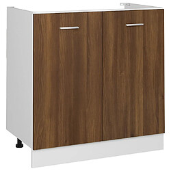 vidaXL Armoire de plancher d'évier Chêne marron 80x46x81,5 cm