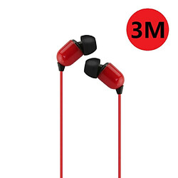 GUPBOO Écouteurs intra-auriculaires Super Bass 3,5 mm Écouteurs stéréo Écouteurs intra-auriculaires Écouteurs filaires avec câble extra long de 3 mètres pour professionnel