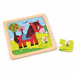 Ludendo Puzzle 9 pièces en bois cheval tornado