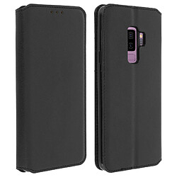 Avizar Etui Galaxy S9 Plus Housse folio Porte-carte Fonction Support Noir