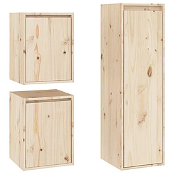 Maison Chic Meubles TV 3 pcs pour salon Bois massif de pin -MN56044