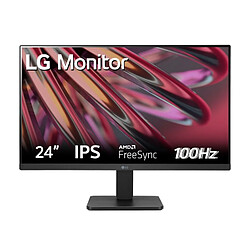 ECRAN LG 24" Noir 24MR400-B 16:9 IPS 5ms 1920×1080 250cd/m2 100Hz 1300:1 HDMI VGA VESA 100x100 Inclinaison Mode DAS Black Stabilizer AMD FreeSync™