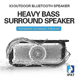 Avis Universal Haut-parleur Bluetooth sans fil v5.0 IPX7 Boîte de support de subwoofer imperméable | Enceintes informatiques (noir)