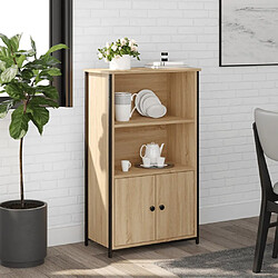 vidaXL Buffet haut chêne sonoma 62x32x103,5 cm bois d'ingénierie