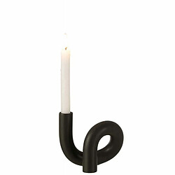 Paris Prix Bougeoir 1 Bougie Déco Torsion 17cm Noir