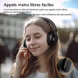 Avis SUGIFT Casque Bluetooth sans Fil, casque stéréo circum-aural avec microphone intégré, réduction de bruit active (ANC) - Noir