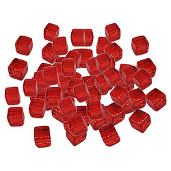 Acheter 100pcs 10mm coloré dés jeux de société cube pour parti KTV jouets rouge