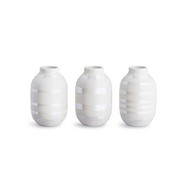 Kahler Design Vases en miniature Omaggio - Set de 3 - nacre