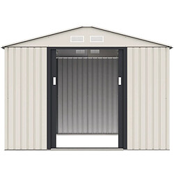 Avis Habitat Et Jardin Abri de jardin métal Nebraska - 5,29 m2 (4,83 m2 au sol) - Beige