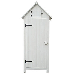 Armoire cabine de rangement 0.41m² blanc - ARM0805W - HABRITA