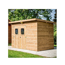 Abri theora sans plancher panneaux en bois thermo chauffé toit mono pente 4.52 m² - THE2818.02N - HABRITA