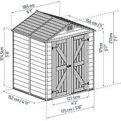 Avis Palram Skylight 1.536×1.854×2.17m - 2.7m²