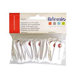 Artemio Mini Étiquettes Blanches avec Fil