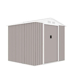 Archer Abri de jardin en métal (Taupe) Abri de jardin métal - 4,07 m² - Portes coulissantes - 213 x 191 x 195 cm