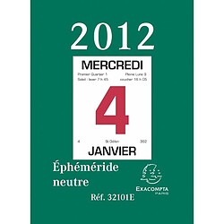 Exacompta Bloc neutre pour éphéméride