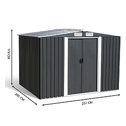 Idmarket MARKET Abri acier - 5,3 mÂ² pas cher