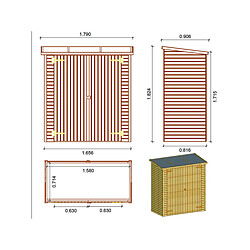 Avis Habitat et jardin 1.79×0.9×1.87m - 1.61m²